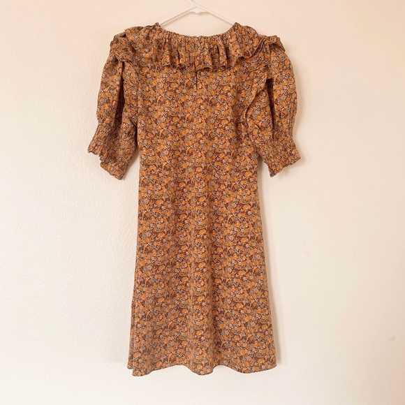 Doen Baudoin Ruffled Floral-Print Silk Crepe - Picture 2 of 5